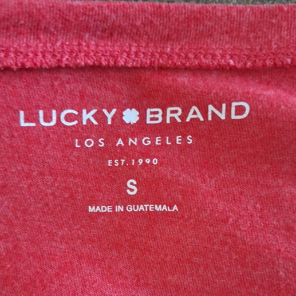 Lucky Brand Vibrant Red Tee - Picture 2 of 2